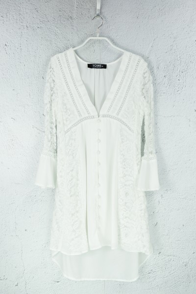 Yoins - Spitzenkleid - Weiss